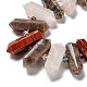 Quartz rose naturel & cristal de quartz & oeil de tigre & labradorite & agate noire & brins de perles de jaspe rouge(G-H247-06B)-4