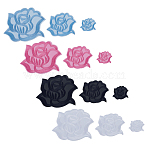 24Pcs 12 Styles Computerized Embroidery Cloth Iron On/Sew On Patches, Costume Accessories, Appliques, Flower, Mixed Color, 35~86x41~104x0.7mm, 2pcs/style(PATC-HY0001-78)