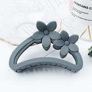 Amber Color Hollow Hair Clip with Matte Half Round Arc Flower.(ST2027187)
