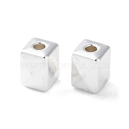 Alloy Beads, Long-Lasting Plated, Cuboid, Silver, 6.5x5.5x5.5mm, Hole: 1.5mm(PALLOY-F309-12S)