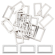 20Pcs Alloy Buckles, Garment Accessories, Rectangle, Platinum, 17.5x31x2mm(DIY-GF0006-12B)