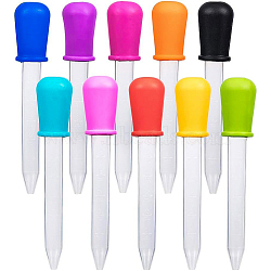 Plastic Dropper, Transfer Graduated Pipettes, Mixed Color, 122x12~23mm, Capacity: 5ml(TOOL-BC0008-40)