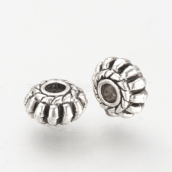 Tibetan Style Alloy Beads, Cadmium Free & Nickel Free & Lead Free, Lantern, Antique Silver, 8x4.5mm, Hole: 2mm, about 1380pcs/1000g(TIBE-Q070-121AS-NR)