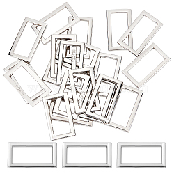 20Pcs Alloy Buckles, Garment Accessories, Rectangle, Platinum, 17.5x31x2mm(DIY-GF0006-12B)