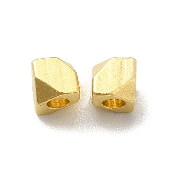 Brass Bead, Lead Free & Cadmium Free, Long-Lasting Plated, Nuggets, Real 24K Gold Plated, 3x3x3mm, Hole: 1mm