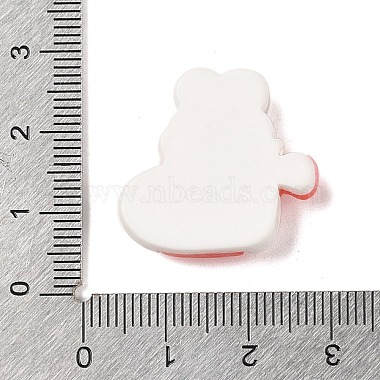 cabochons décodés en résine opaque thème chaussettes de Noël animal(RESI-S397-03E)-3