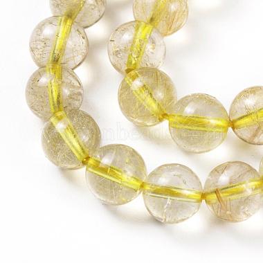 Natural Gold Rutilated Quartz Beads Strands(G-S150-17-8mm)-7