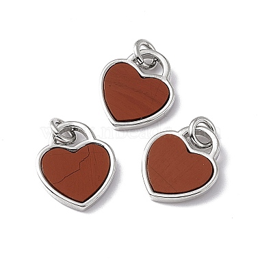 Natural Mixed Stone Heart Charms(G-G977-05P)-2