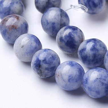 Natural Blue Spot Jasper Beads Strands(G-D855-10-8mm)-3