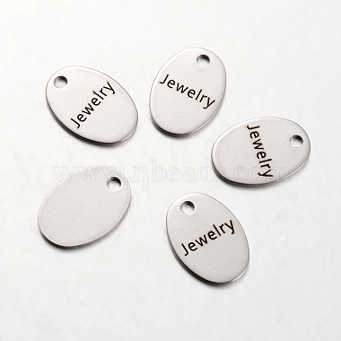 Stainless Steel Color Oval Stainless Steel Pendants