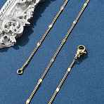 Brass Chain Necklaces, Curb Chain, with Lobster Claw Clasps, Real 18K Gold Plated, 17.7 inch(45cm)(MAK-L009-12G)