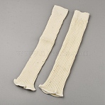 Sequin Acrylic Fiber Yarn Leg Warmers Socks, Winter Warm Long Boots Leg Covers for Women, Wheat, 430x105x4.5mm(AJEW-WH20064-46B)