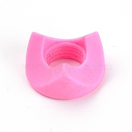 Silicone Pencil Gripper for Kids, Hot Pink, 16x8mm(AJEW-WH0189-89B)