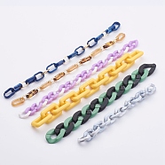 Acrylic Handmade  Chains, Mixed Color, 150~300mm(AJEW-JB00896)