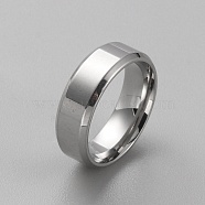 Stainless Steel Simple Plain Band Ring for Women, Stainless Steel Color, Inner Diameter: 15.3mm(RJEW-WH0015-04A)