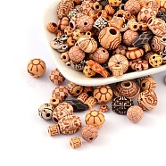 Mixed Antique Style Acrylic Beads, Mixed Color, 9~30x7~20x2~15mm, Hole: 1~4mm(MACR-R546-02)