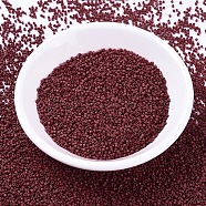 MIYUKI Delica Beads Small, Cylinder, Japanese Seed Beads, 15/0, (DBS0378) Matte Metallic Brick Red, 1.1x1.3mm, Hole: 0.7mm, about 3500pcs/10g(X-SEED-J020-DBS0378)