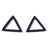 Spray Painted Alloy Linking Rings, Triangle, Midnight Blue, 17.5x20x1.5mm, Inner Diameter: 12.5x14mm(FIND-WH0050-59A)