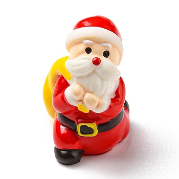Christmas Resin Santa Claus Ornament, Micro Landscape Decorations, Red, 20x18x25mm