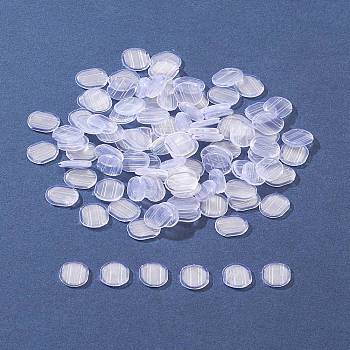 Eco-friendly PVC Earring Pads, Clip Earring Cushions, for Clip-on Earrings, Oval, Clear, 10x9x2.5mm, Hole: 7x1mm