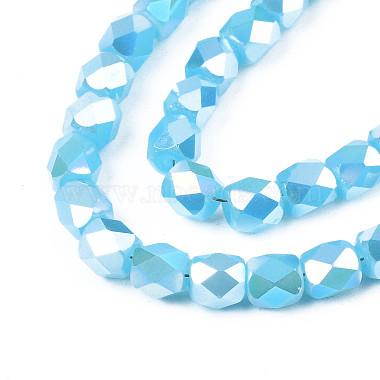 Chapelets de perles en verre galvanoplastique(X-EGLA-N002-13-A05)-3