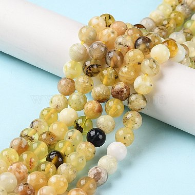 Natural Yellow Opal Beads Strands(G-Q1001-A02-01)-4