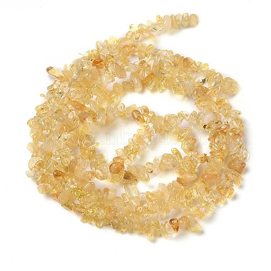 Natural Citrine Chip Beads Strands(G-D093-A03)-3