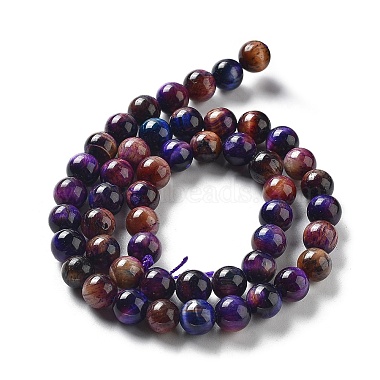 Natural Rainbow Tiger Eye Beads Strands(G-NH0002-A01-B03)-3