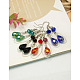 Trendy Glass Teardrop Dangle Earrings(EJEW-JE00530)-1