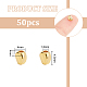 50Pcs Twist Oval Brass Beads(KK-BC0012-58)-2