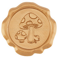 60Pcs Adhesive Wax Seal Stickers, Envelope Seal Decoration, for Craft Scrapbook DIY Gift, Mushroom Pattern, 30mm(DIY-CP0006-30-13)