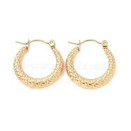 304 Stainless Steel Chunky Hoop Earrings for Women, Golden, 21x20x3.5mm, Pin: 0.8mm(EJEW-G293-19G)