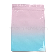 Gradient Color Gradient Color Plastic Packaging Zip Lock Bags, Top Self Seal Pouches, Rectangle, Colorful, 18x12x0.15cm, Unilateral Thickness: 2.5 Mil(0.065mm)(OPP-K001-03B)