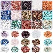 3500Pcs 15 Style Natural & Synthetic Mixed Gemstone Beads, No Hole/Undrilled, Chip, 2~8x2~4mm(G-NB0003-09)