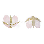 Plastic Beads, Flower, Pink, 21x21x12mm, Hole: 1.2mm(KY-N015-192)