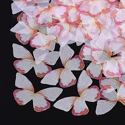 Organza Fabric, For DIY Jewelry Making Crafts, Butterfly, Indian Red, 29x45mm(X-FIND-S317-13)