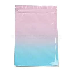 Gradient Color Gradient Color Plastic Packaging Zip Lock Bags, Top Self Seal Pouches, Rectangle, Colorful, 18x12x0.15cm, Unilateral Thickness: 2.5 Mil(0.065mm)(OPP-K001-03B)