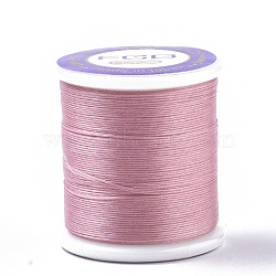 Nylon 66 Coated Beading Threads for Seed Beads, Flamingo, 0.1mm, about 54.68 yards(50m)/roll(NWIR-R047-006)