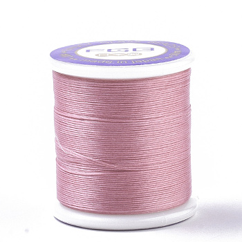 Nylon 66 Coated Beading Threads for Seed Beads, Flamingo, 0.1mm, about 54.68 yards(50m)/roll