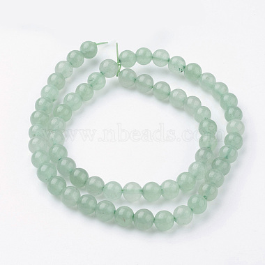 Chapelets de perle verte d'aventurine naturel(G-G735-63-8mm)-3