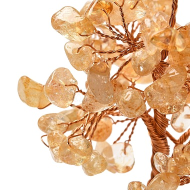 Christmas Natural Yellow Quartz Chips Tree Decorations(DJEW-K028-01D)-3