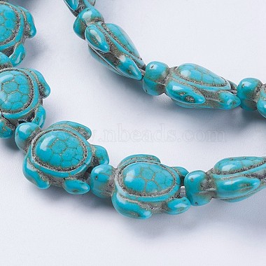 Synthetic Turquoise Beads Strands(G-E456-35A-15x18mm)-3