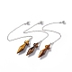 Natural Tiger Eye Pointed Dowsing Pendulums(AJEW-B020-05P-02)-1