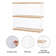2-Tier Transparent Acrylic Minifigures Display Case with Wooden Base(ODIS-WH0043-65)-6