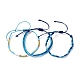 3Pcs 3 Style Plastic Braided Bead Bracelets Set(BJEW-B065-08C)-3