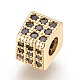 Brass Micro Pave Cubic Zirconia Beads(ZIRC-F088-026G)-1