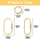 6Pcs 2 Styles Brass Locking Carabiner(KK-YW0004-75)-3