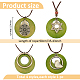 4Pcs 4 Styles Tibetan Style Alloy Pendant Necklaces Set with Faux Suede Cords(NJEW-AN0001-73)-2