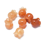 Natural Red Aventurine Beads, Flower, 9~10x9~10.5mm, Hole: 1.4mm(G-F637-03A)