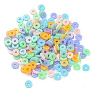 Opaque Acrylic Beads, Donut, Colorful, 6x1.3mm, Hole: 1.9mm(MACR-S002-01)